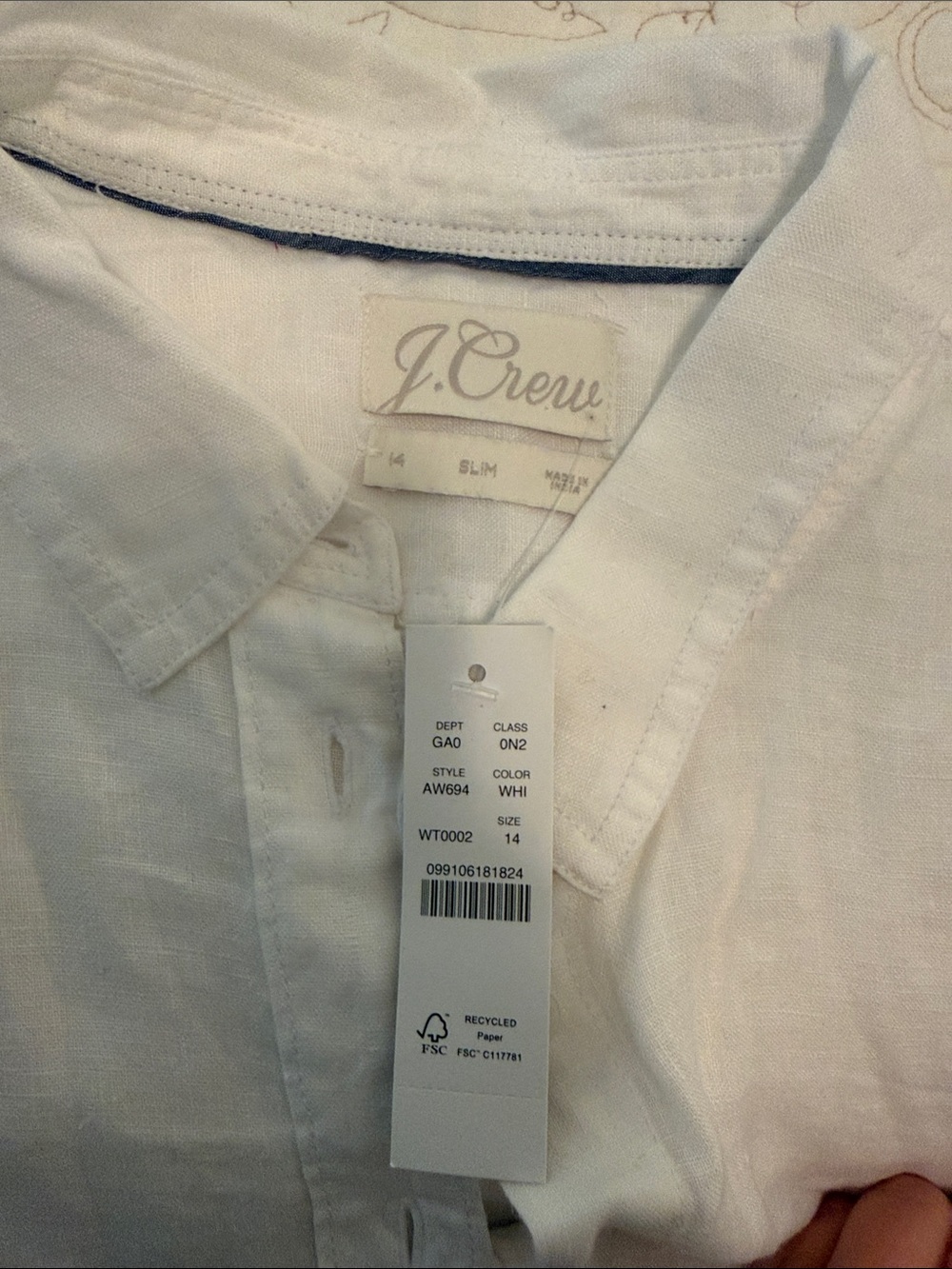 NWT J. Crew Linen Shirt - Picture 2 of 4